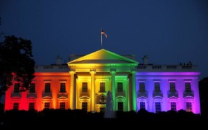 The Whitehouse was lit with rainbow coloured lights to celebrate the SCOTUS decision.