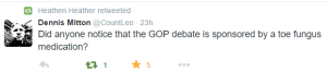 2nd GOP Debate Tweet