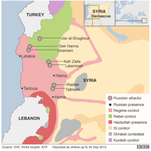 Syria Air Strikes to 30 Sep 2015