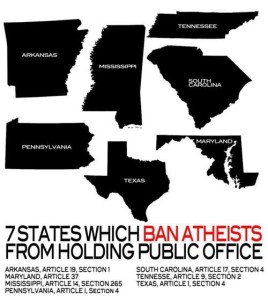 Atheists banned