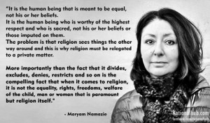 Maryam Namazie on respecting religion