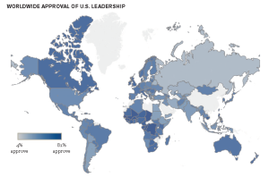 Worldwide US President Approval Rates