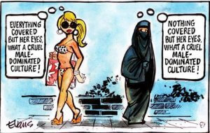 Bikini vs Burqa