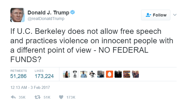 Trump Berkley Tweet