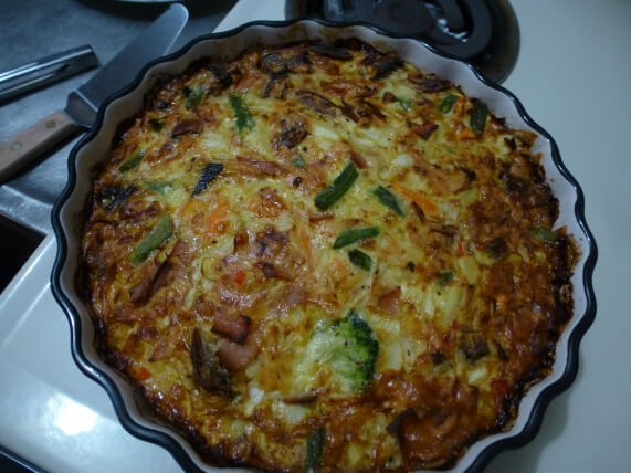 Recipe: Ham and Vegetable Quiche - Heather's Homilies