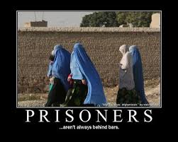 Women in hijab: not all prisoners are behind bars.