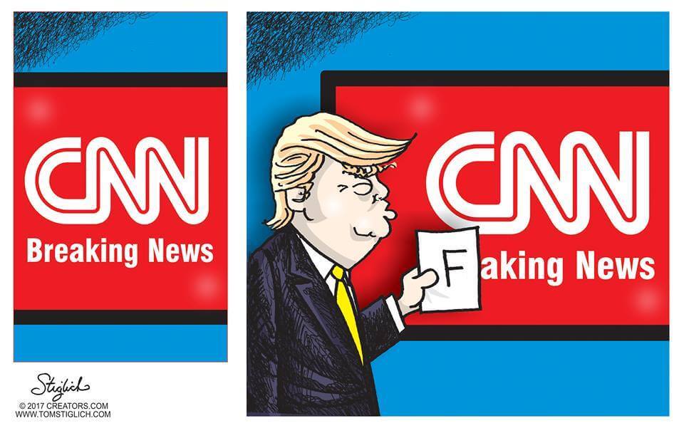 CNN Trump Fake News cartoon.