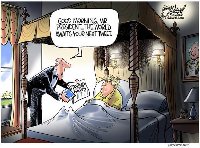 Good morning Mr President cartoon.
