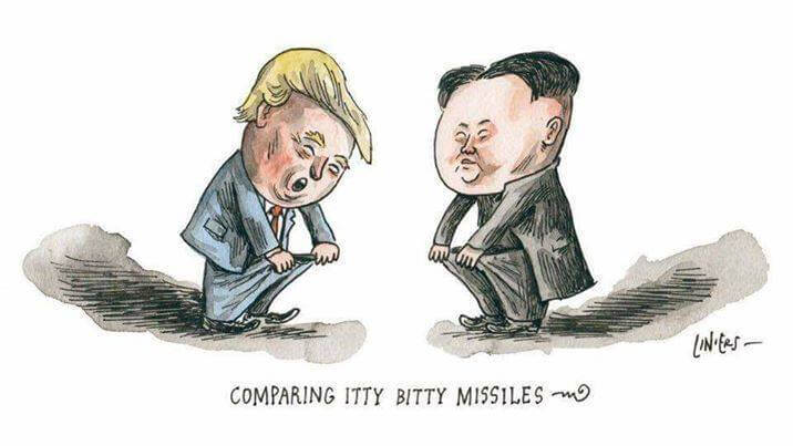 Trump vs Kim Jong-un cartoon