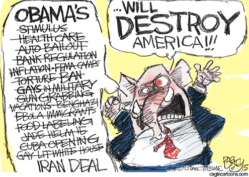 Cartoon: GOP says Obama will destroy US