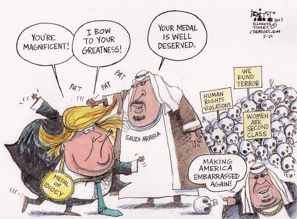 Cartoon: Trump visit to Saudi Arabia 2017