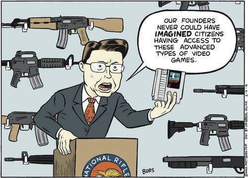 Gun Safety cartoon