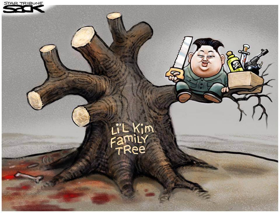 Kim kills family cartoon