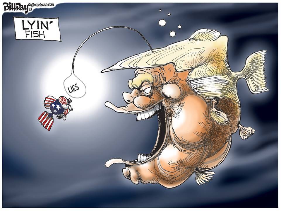 Trump is a natural liar cartoon