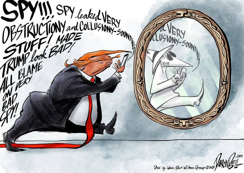 Trump Spy vs Spy cartoon