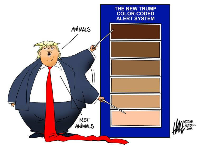 Trump's colour chart for identifying animals.