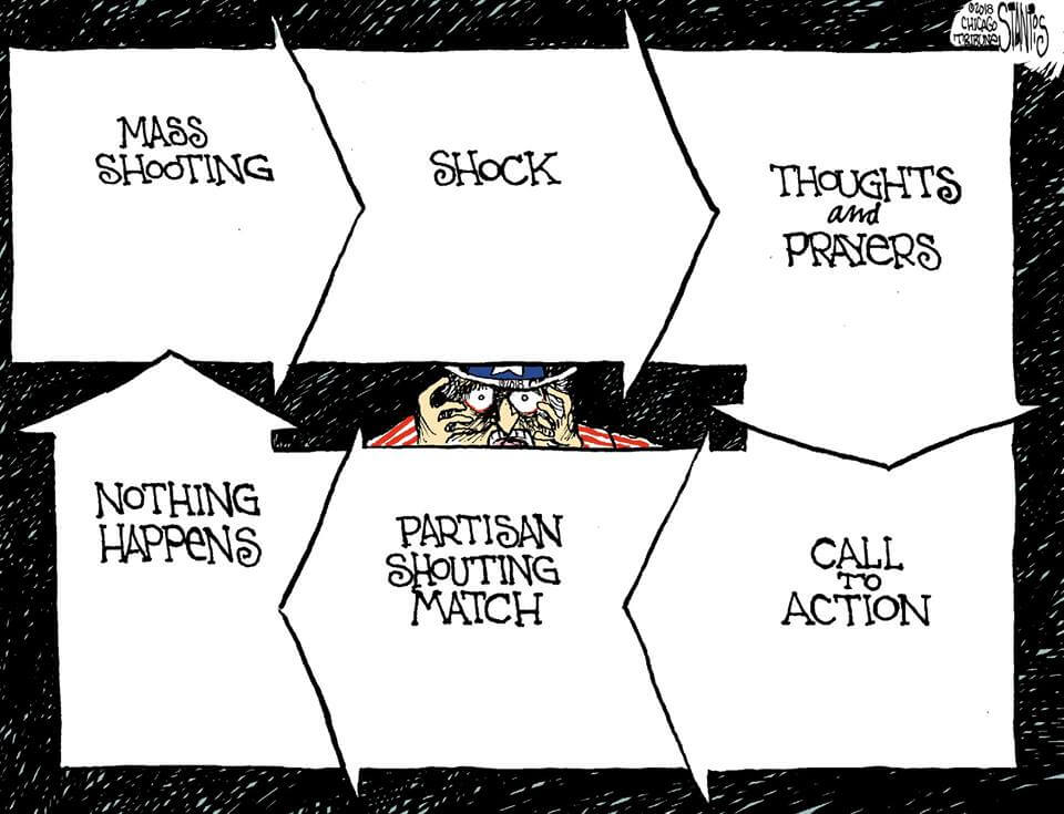 Mass Shooting Cycle cartoon