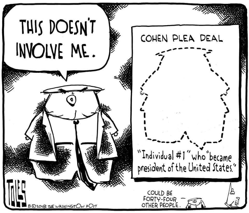 Cartoon Trump Cohen Plea deal