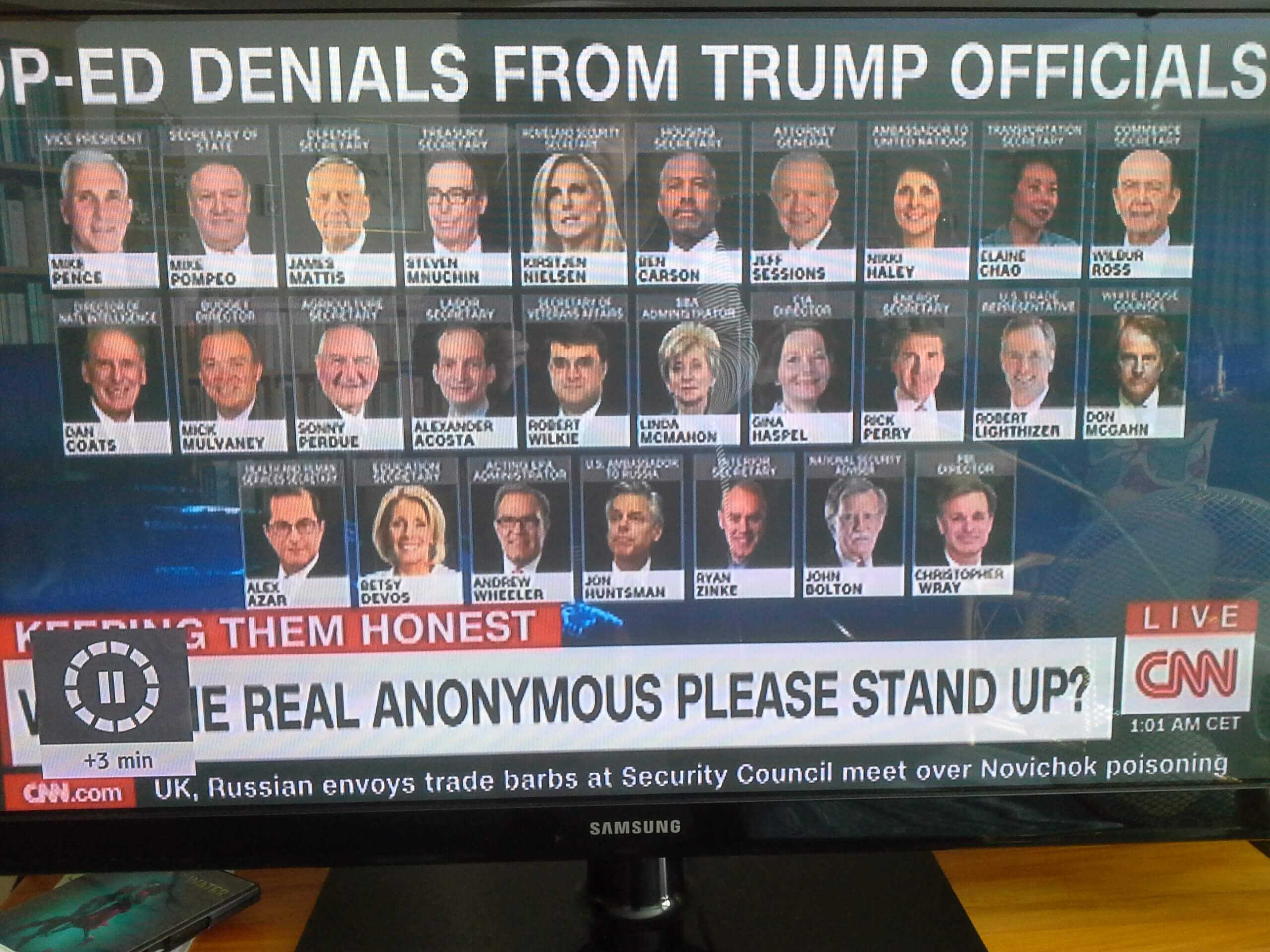 Pics of 27 Trump Officials who have given denials to CNN.