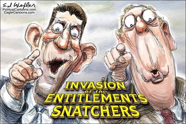 Cartoon: Invasion of the Entitlement snatchers