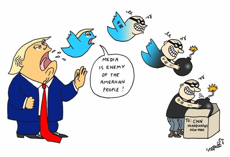 Cartoon: Trump Anti-CNN Tweets inspire bomber