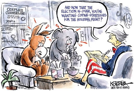 Cartoon: Working together post campaigning