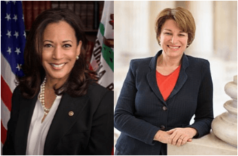 Senators Kamala Harris and Amy Klobuchar